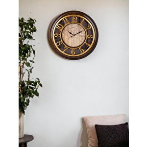 Galaxy Eskitme Dekoratif Kadranlı 50 Cm Duvar Saati Koyu Kahve