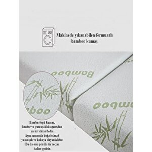  seramoni Çantalı Ortopedik Bamboo Katlanır Su Geçirmez Visco Yatak 80x200 cm