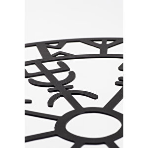 Çerçeveli Vegvisir Ev&ofis Metal Duvar Tablosu- 60x60 Cm