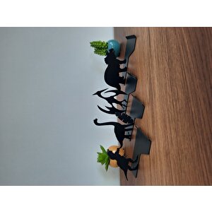 Masa Üstü Metal Ergonomik Telefon Tablet Tutucu Stand 1,5 Mm Kalınlık Siyah Dinozor Figürü (Pteranodon Figürü)