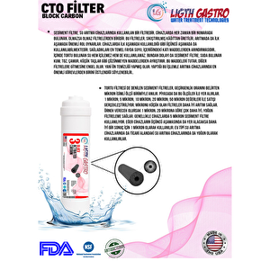 Li̇ght Gastro Gümüş İyonlu Tatlandiricili 7 Mi̇neralli̇ İnli̇ne Kapali Kasa Fi̇li̇tre Seti̇