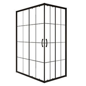 Duşakabin Kare 5mm Siyah Çizgi 80x85 Cm 80x85 cm