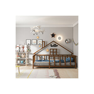 Gi̇vayo Wood&#039;s Haus Montessori Yatak Kapılı 100*200 Cevi̇z