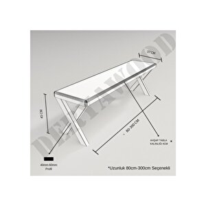 Deryawood Masif Ahşap Bank  85*37 Cm