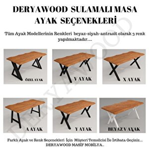 Masif Ahşap Laurus Sulamalı Mutfak Masası 85*100*76cm