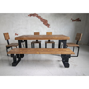 Deryawood Masif Ahşap Yemek Masası 220*85 Cm