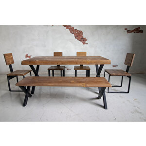 Masif Ahşap Yemek Masası 200*85 Cm