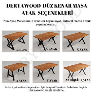 Deryawood Masif Ahşap Agena Mutfak Masası 70*170*76 Cm