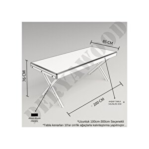 Deryawood Masif Ahşap Yemek Masası 100cm X 85cm
