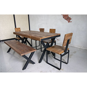 Masif Ağaç Yemek Masası 120*85 Cm