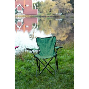 Exent Rejisör Kamp Sandalyesi Katlanır Çantalı Piknik, Plaj, Balıkçı Sandalyesi-yeşil