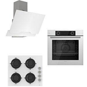 Pure Cs Serisi Beyaz Ankastre Set D064 - Cs206 - Xe61cb