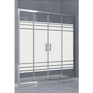  duşakabin Ön Cephe D140 Desen 5mm H:190 Ölçü : 185 Cm 185 cm