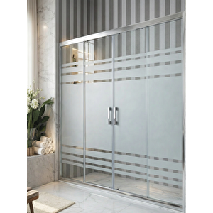  duşakabin Ön Cephe Trio Desen 5mm H:190 Ölçü : 139 Cm 139 cm