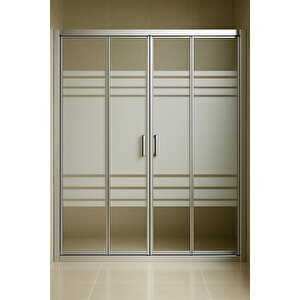  duşakabin Ön Cephe Trio Desen 5mm H:190 Ölçü : 139 Cm 139 cm