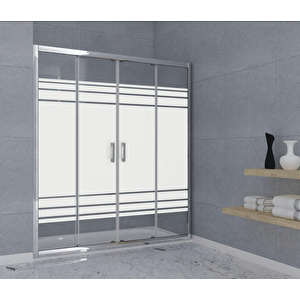  duşakabin Ön Cephe D140 Desen 5mm H:190 Ölçü : 134 Cm 134 cm