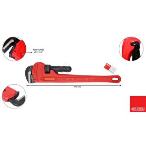 18" Ağır Tip Boru Anahtarı 450mm I06-18-2