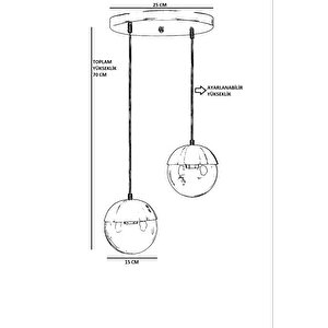 Küre 2 Li Tepsili Eskitme Bal Camlı Sarkıt