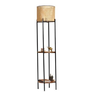 Vega Siyah Rattan Başlıklı Lambader