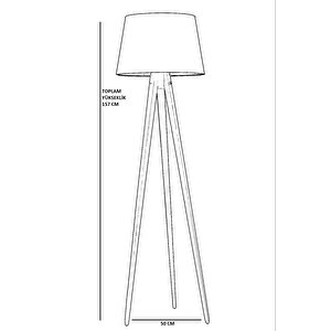 Tripod Siyah Pramit Siyah Abajurlu Lambader