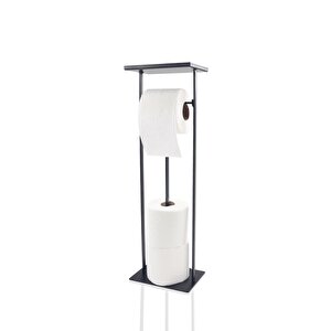 Tepsili Tuvalet Kağıdı Stand Siyah 54x15x12 Cm
