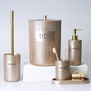 Grooved Banyo Seti Vizon