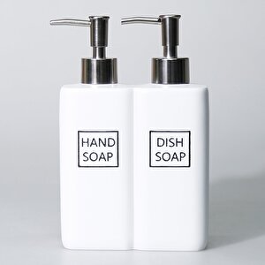 Twins İkili Sıvı Sabunluk Beyaz