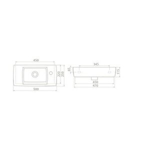 Turkuaz City Lavabo 25*50cm (sağ) Ve Minica Banyo Dolabı-beyaz