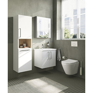 Vitra Root Flat 60 Cm Beyaz Kapaklı Banyo Dolabı Alt Modül Lavabo