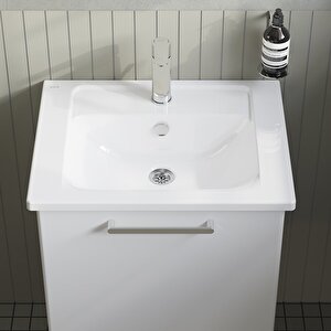 Vitra Root Flat 60 Cm Beyaz Tek Çekmeceli Banyo Dolabı Alt Modül Lavabo