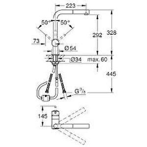 Grohe Minta Spiralli Eviye Bataryası - 32168dc0