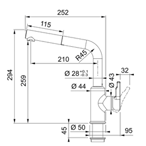 Franke Urban Doccia Spiralli Mutfak Bataryası 115.0595.088