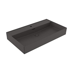 Milano 80 Cm Mat Antrasit Banyo Ve Tuvalet Lavabo