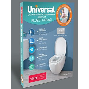 Nkp Üniversal Çocuk Adaptörlü & Yavaş Kapanan Klozet Kapağı