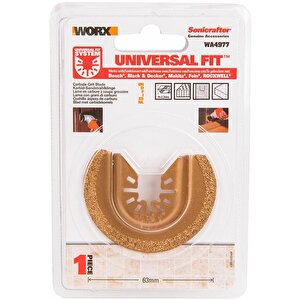 Worx Wa4977 Çok Amaçlı Raspalama Makinası İçin 63mm 180˚ Beton, Fayans Derz Arası Universal Temizleme/kesme Karbür Bıçağı