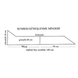Mi̇rzade Sun Bed Katlanir Güneşlenme Mi̇nderi̇-sunbed Turkuaz Mavi̇