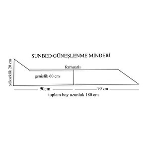 Mi̇rzade Sun Bed Katlanir Güneşlenme Mi̇nderi̇-sunbed Kirmizi