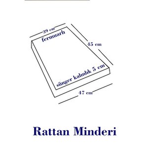 Mi̇rzade 4 Adet Hera Si̇esta  Mi̇nder Su Geçi̇rmez Kumaş 5 Cm Gri̇ Sünger-saksmavi̇