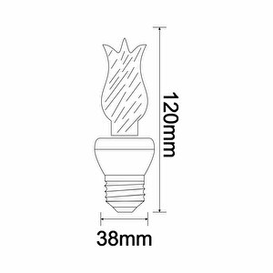 Aron Dekoratif Led Ampul Mod1012 E27 2700 Kelvin Sıcak Beyaz