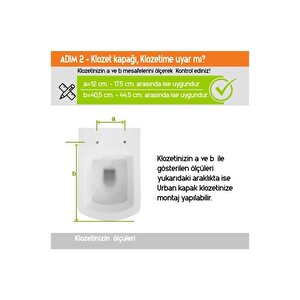 Klozet Kapağı Kale,Karen,Nero,Model Sök Tak Özellikli Soft Klozet Kapak