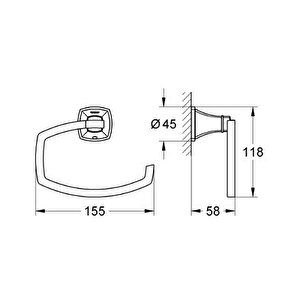 Grohe Grandera Tuvalet Kağıtlığı Banyo Aksesuarı - 40625ig0