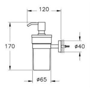 Vitra Base 200 Sıvı Sabunluk A44107 Krom