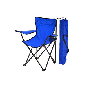 Kamp Sandalyesi Rejisör Katlanır Çantalı Piknik, Plaj, Balıkçı Sandalyesi Mavi