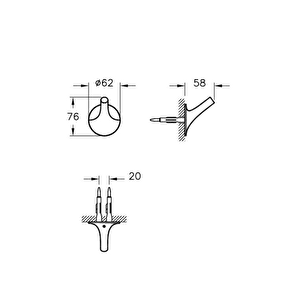 Vitra Istanbul Askı A48003 Tekli - Krom