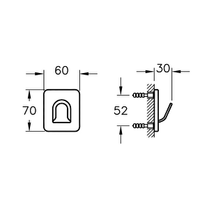 Vitra Somnia A44493 Tekli Askı - Krom