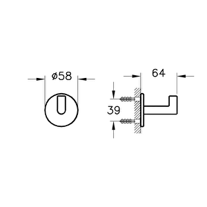 Vitra Origin Askı A4488434 Tekli - Fırçalı Nikel