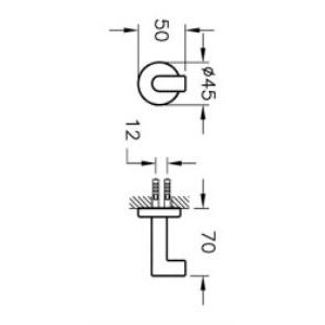 Vitra Minimax Askı A44787 Tekli - Krom
