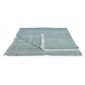 Kustulli Setenay El Dokuması Penye Kilim Yeşil/siyah 100x200 Cm K0687 S1/r15