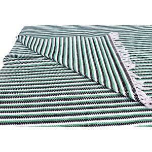 Kustulli Setenay El Dokuması Penye Kilim Yeşil/siyah 100x200 Cm K0687 S1/r15