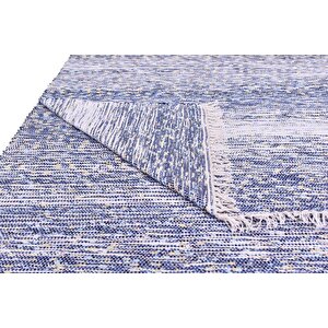 Kustulli Setenay El Dokuması Penye Kilim Mavi 100x200 Cm K0677 S1/r15